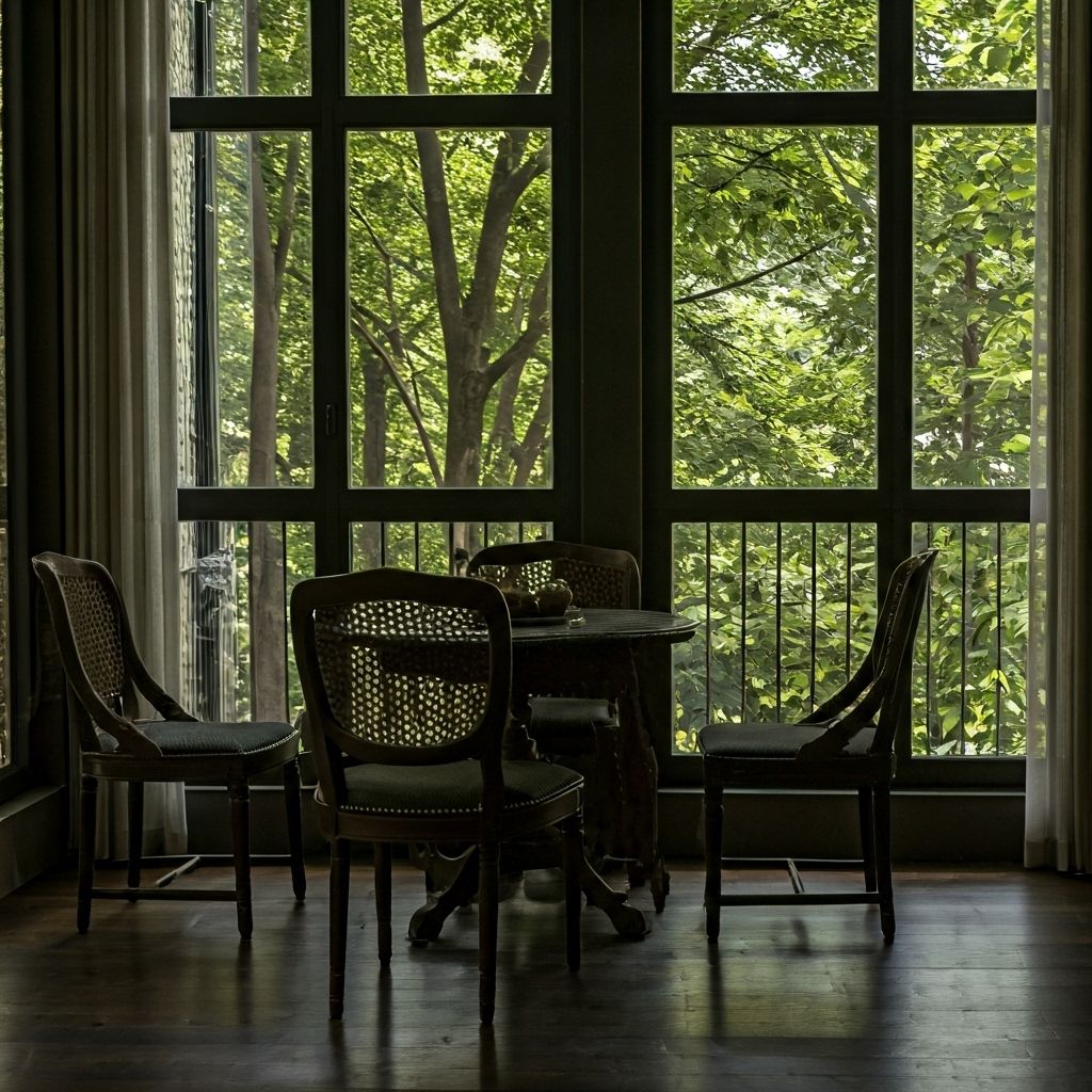 Interior elegante con muebles vintage